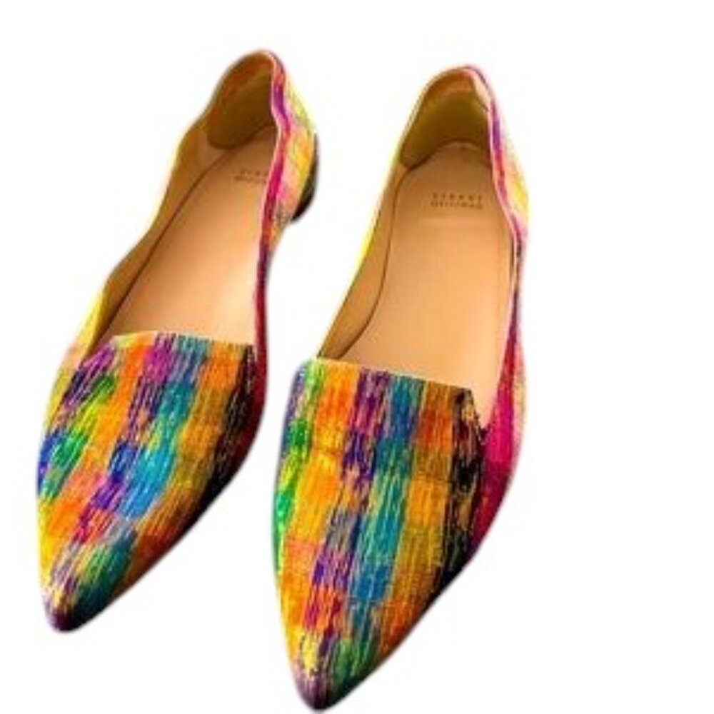 Stuart Weitzman multi-color flats Sz 9.5